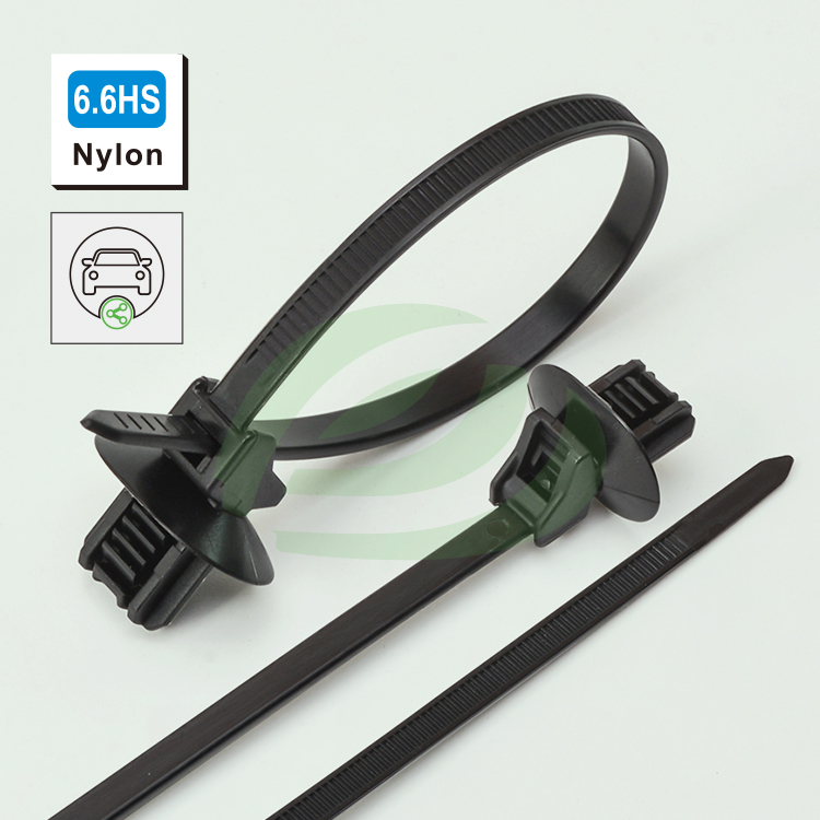 Automotive cable ties (rectangular push-in buckle)4.7X164