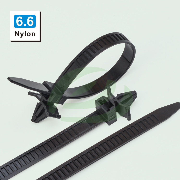 /Reusable push-mount cable ties